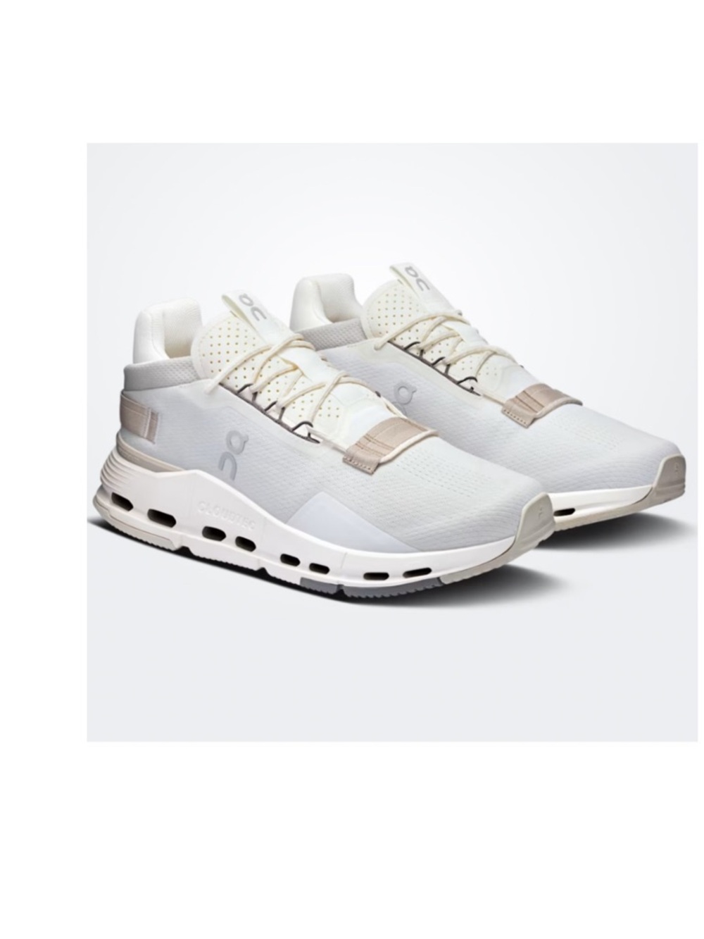 ON running sneakers Cloudnova 2  Ice | Sand size men 7.5 women9 gently used